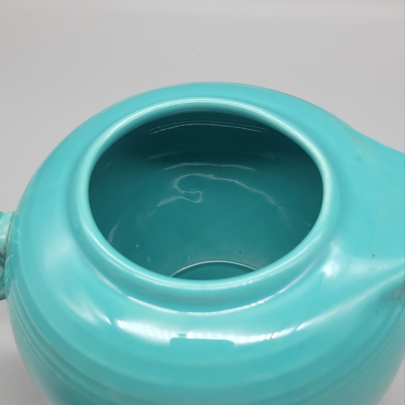Vintage Fiesta Ware Homer Laughlin Large Turquoise Teapot - Picture 8 of 9